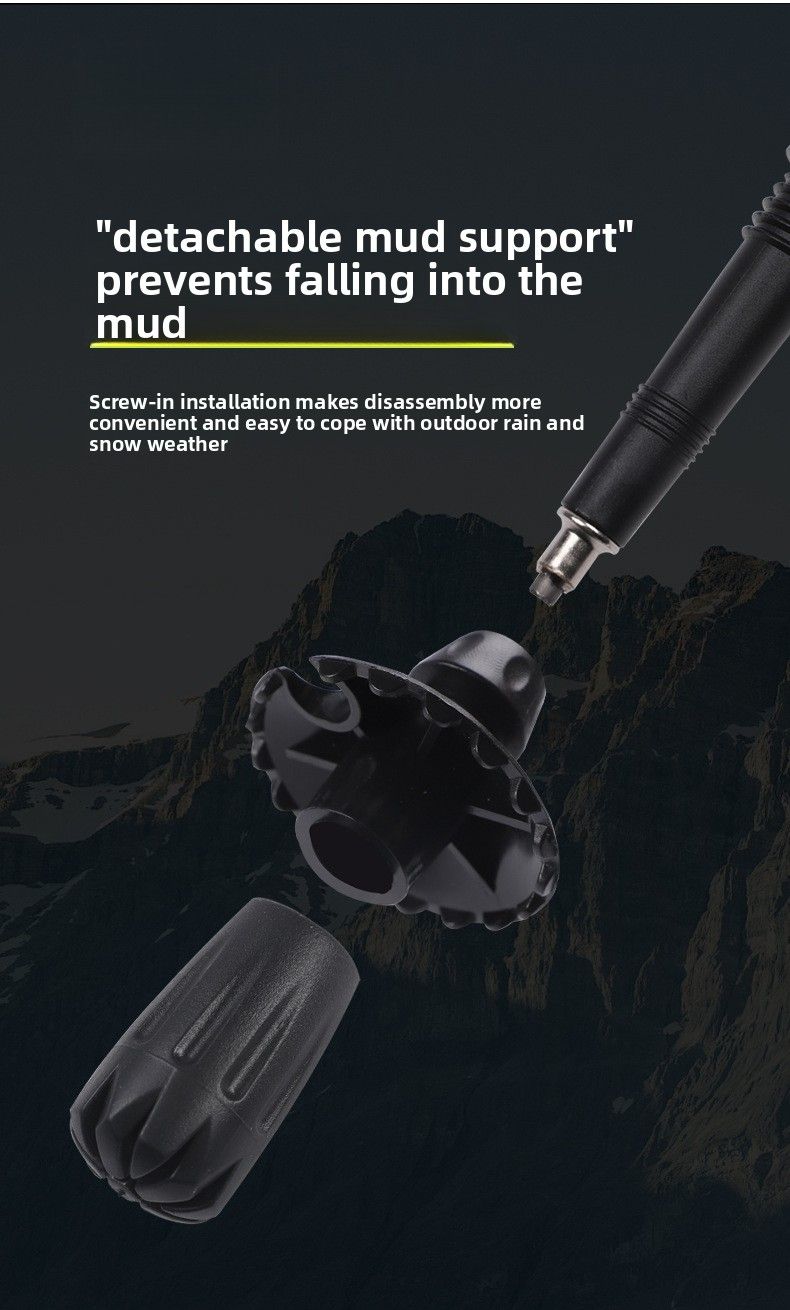 Bastone da passeggio ultraleggero per bambini, in fibra di carbonio, per escursioni all'aperto, antiscivolo, telescopico, comodo da arrampicare_voghion.com