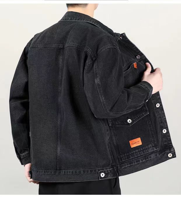 Spring and Autumn denim 2022 new trendy brand high-end multi pocket workwear loose oversized men's jacket_voghion.com
