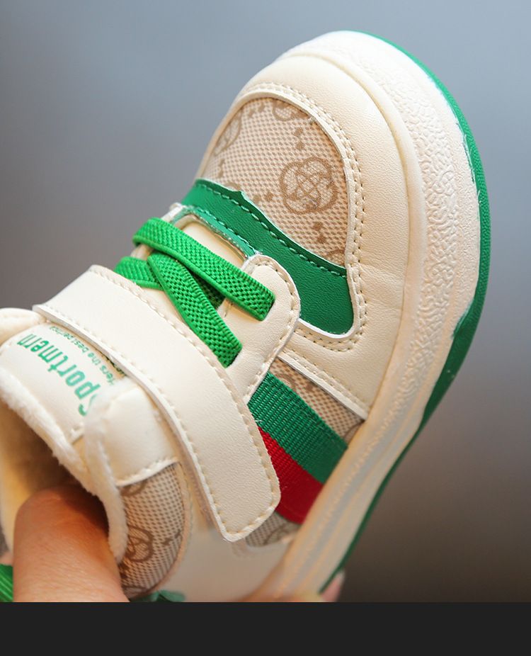 Baby Winter Shoes Soft Soled Toddler Shoes Non-slip Plus Cashmere Cotton Shoes Baby Shoes Girls Boys Board Shoes_voghion.com