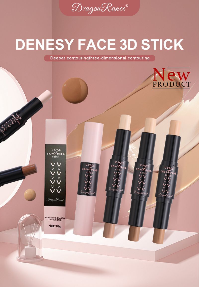 Dual-Ended Contour Stick - Matte Contour & Highlight Pen For Nose, Cheekbone & Face Shaping, Concealing & Brightening_voghion.com