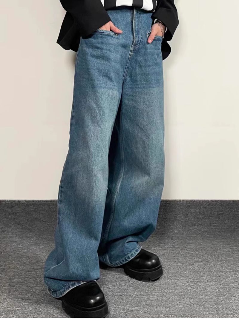 Unsere schwarzen Business-Lederschuhe mit dicker Sohle und großem rundem Kopf erhöhen die Körpergröße_voghion.com