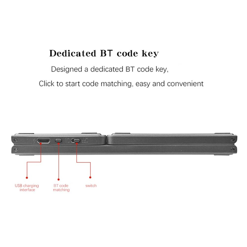 Faltbare Mit Touchpad Drahtlose Tastatur Leichte Staubdicht Bluetooth-kompatibel für Universal Tablet_voghion.com