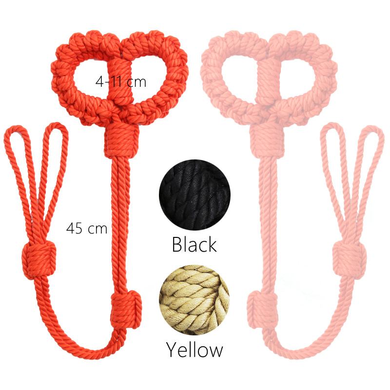 Sex Slave Bdsm Bondage Soft Rope Handcuffs with Chain Erotic Toys for Fetish Restraint Arm Adult Games SM_voghion.com