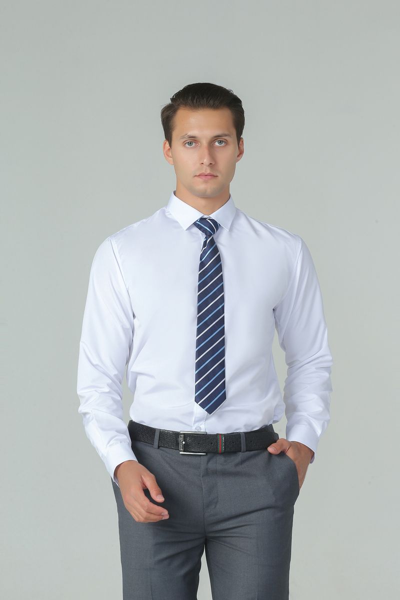 Camicia bianca da uomo Advanced Sense Of Fashion Business Abbigliamento formale_voghion.com