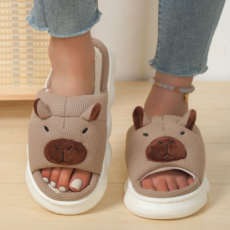 Comfortabele pantoffels van katoen en linnen voor mannen en vrouwen - ademend, antislip, gevoerde zool voor thuis, binnen en vrijetijdskleding_voghion.com