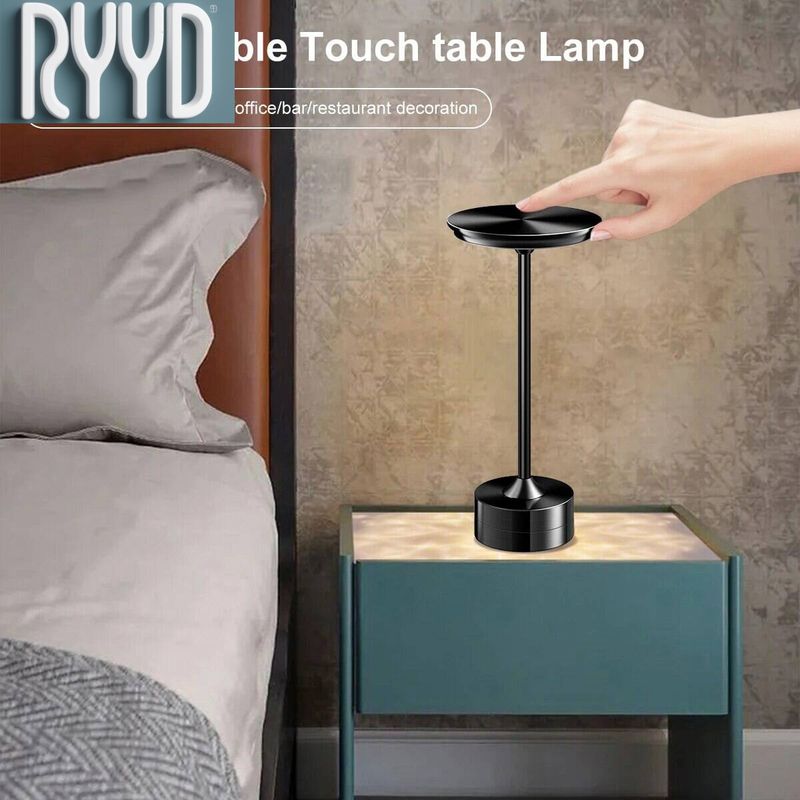 Lampe de lecture LED rechargeable sans fil avec capteur tactile, idéale pour un restaurant, un hôtel, un bar ou une chambre à coucher_voghion.com