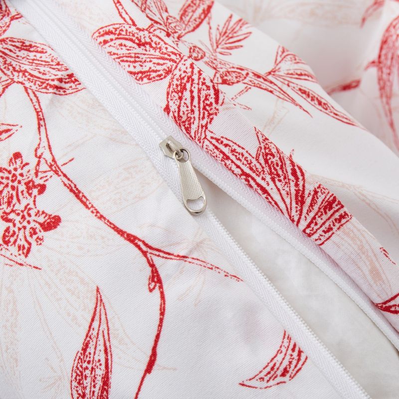 Red Branch Quilt Cover Plant Garden Three Piece Set_voghion.com