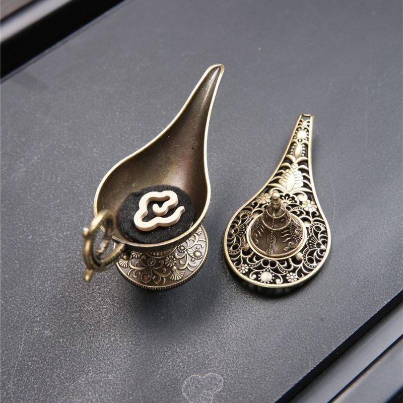 Durable Antique Style Incense Burner Air Purification Metal Aroma Furnace Gifts Wishing Aladdin Lamp Home Decor_voghion.com
