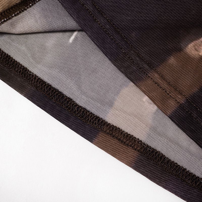 Q23TP527 Bedrucktes, gespleißtes Fischernetz-Oberteil mit hohler Perspektive für sexy, würzige Mädchen, kleiner und beliebter Stil_voghion.com