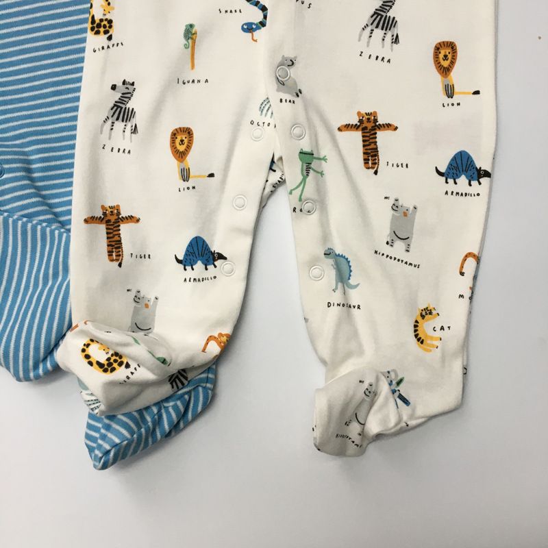 Baby-Overall, Krabbelkleidung, lange Bedeckung, Hände und Füße, Strampler für Jungen und Mädchen, Baby, vier Jahreszeiten, Pyjama aus Baumwolle, dreiteilig_voghion.com