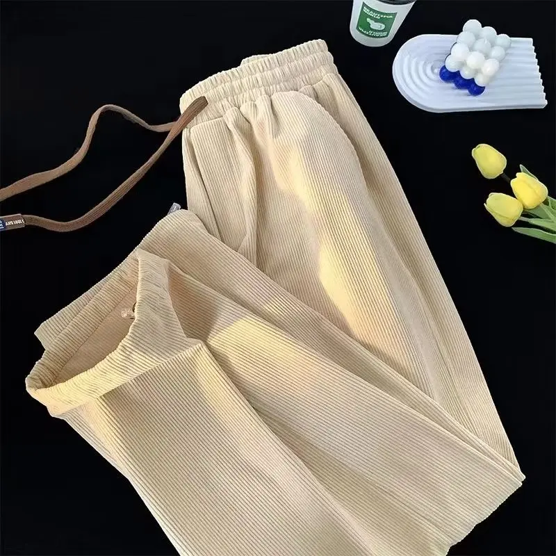 Loose Sweatpants Men Spring Autumn Casual Pants Hong Kong Style Suitable For Teenagers And Adults_voghion.com