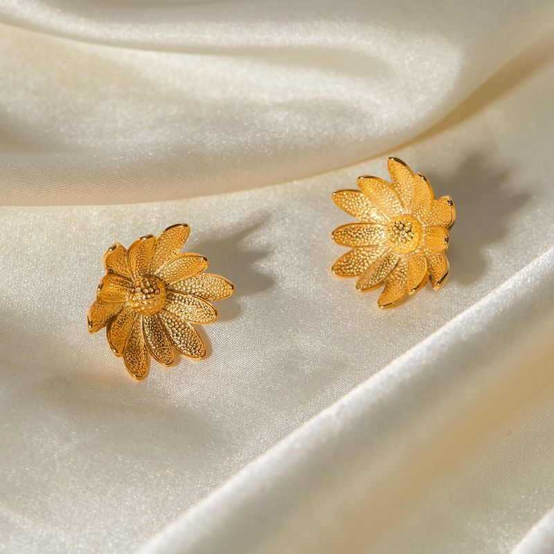 Acciaio inossidabile e orecchini 2024 Anello girasole stile Maillard_voghion.com