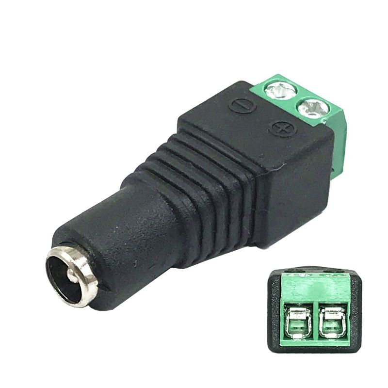 DC welding-free connector male and female supporting 5.5 * 2.1mm plug DC socket screw fixed terminal quick connection_voghion.com