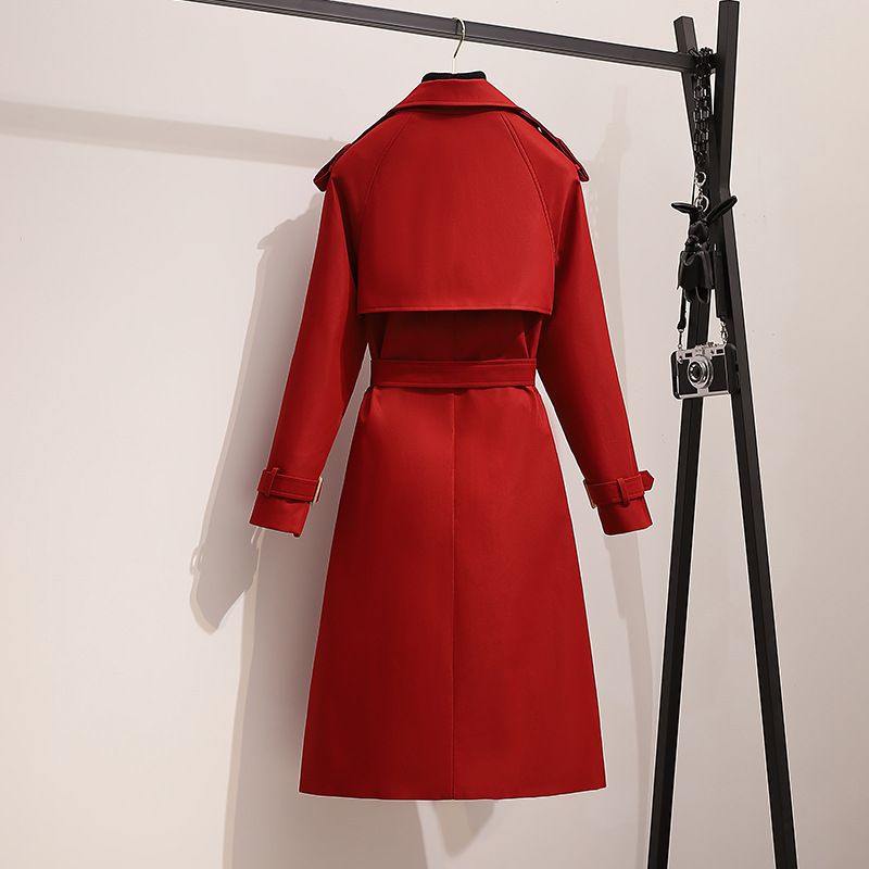 Trench da donna con cintura - Cappotto lungo oversize dalla vestibilità slim, elegante e giovanile, taglie forti, da ufficio e casual_voghion.com