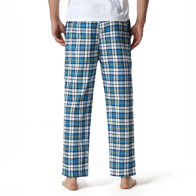 2023 Spring And Autumn New 3D Digital Plaid Sports Pants European Size Men's Casual Trousers_voghion.com