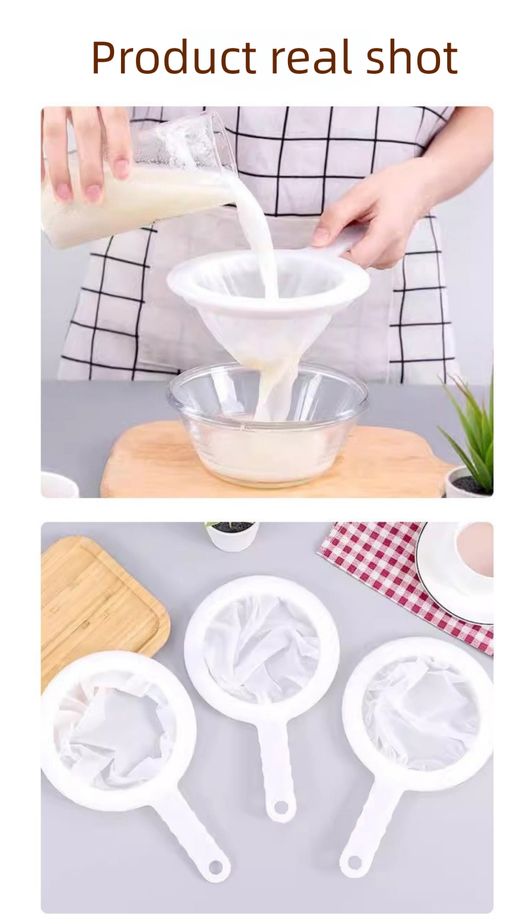 Filtro de leche de soja, filtro de red ultrafino para jugo, separador de residuos, colador de cocina universal._voghion.com