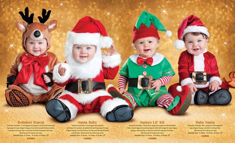 Christmas baby jumpsuit Santa Claus elf elk little snowman costume performance costume_voghion.com