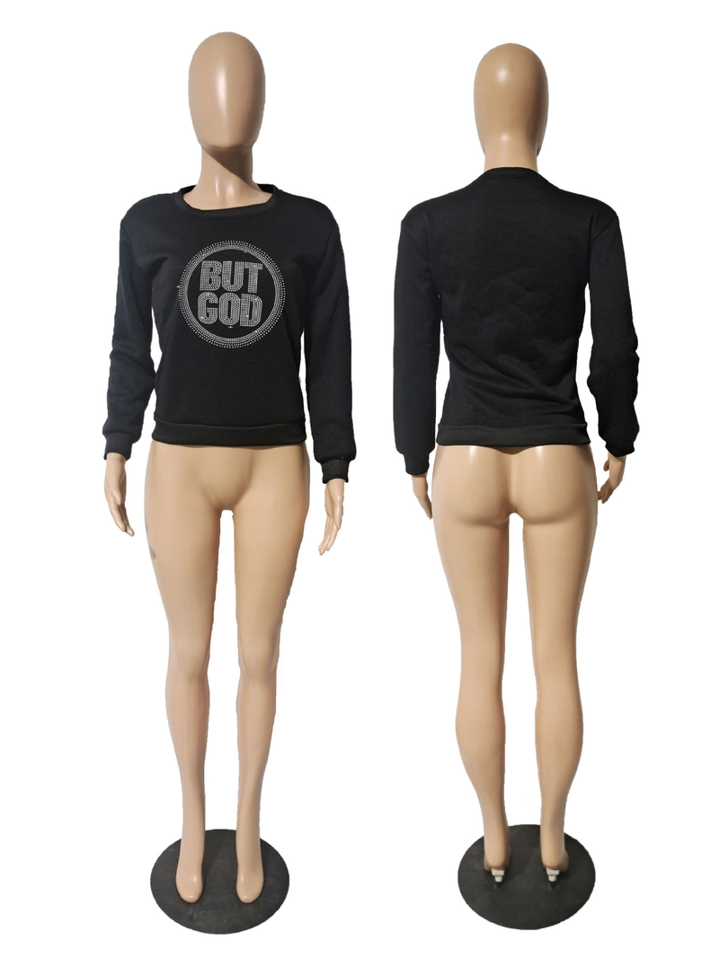 Felpa con cappuccio a maniche lunghe ampia stampata casual da donna_voghion.com