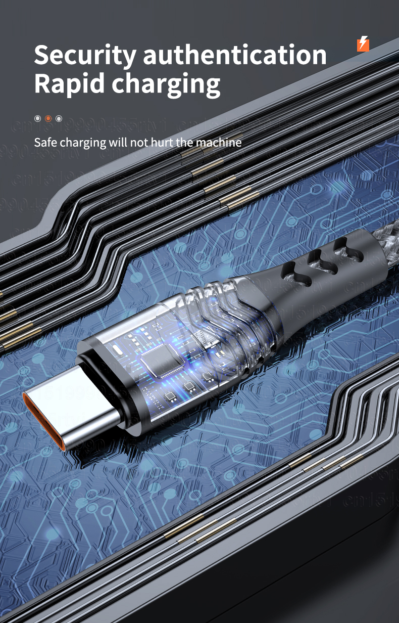 Type USB C Cable 6A 66W SCP For Huawei Mate 40 Pro 5A Fast Charging USB C Charger Cable Data Cord for Xiaomi S    able  _voghion.com