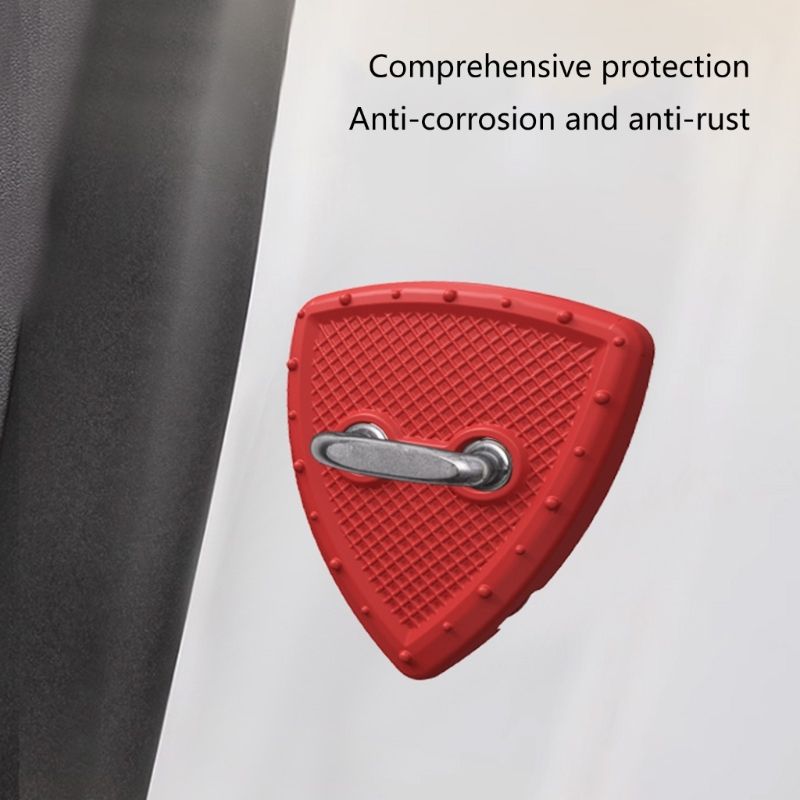 P9JC Lock Schutzhülle Schnalle Fit forTesla Modell 3 Y Tür Stopper Silikon Abdeckung Schutz Auto Innen Zubehör_voghion.com