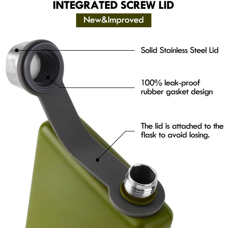 Fiaschetta Premium per Whiskey 9oz 304 Acciaio Inox Fiaschetta con Imbuto Fiaschetta da Campeggio a Prova di Perdite per Whiskey KC0444_voghion.com