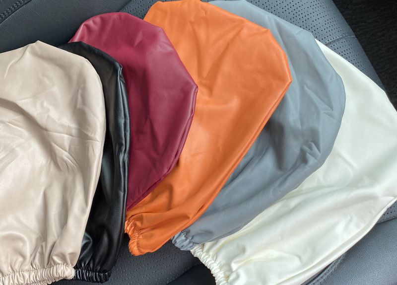 Universal PU Leather Car Cover Elastic Waterproof Dustproof Seat Protectors For SUV Truck Front Rear Headrest Accessory_voghion.com