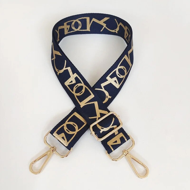 Cinghie larghe regolabili per borsa a tracolla moda donna per borsa di ricambio a tracolla O Bag Fibbia color oro_voghion.com
