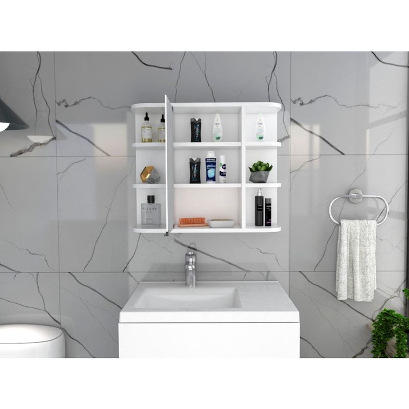 With Mirror Valdez Cabinet Shelves Cabinet Six Medicine_voghion.com
