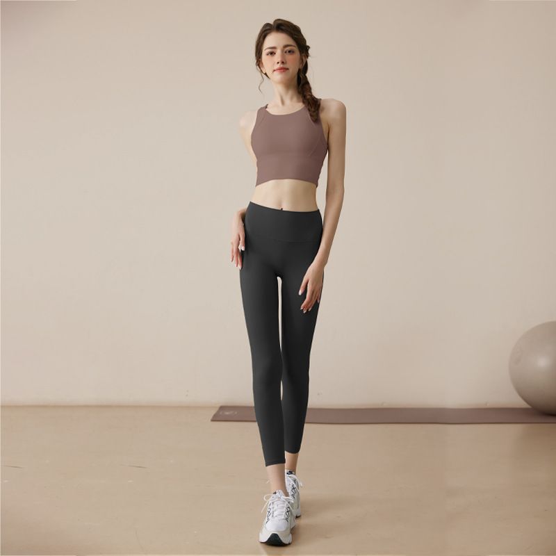 LazyZoom Damen-Sport-BH mit Polsterung, tragbare Trainingsweste, Fitness-Lauf-Set mit integriertem festem Cup, Yoga-Set für Frauen_voghion.com