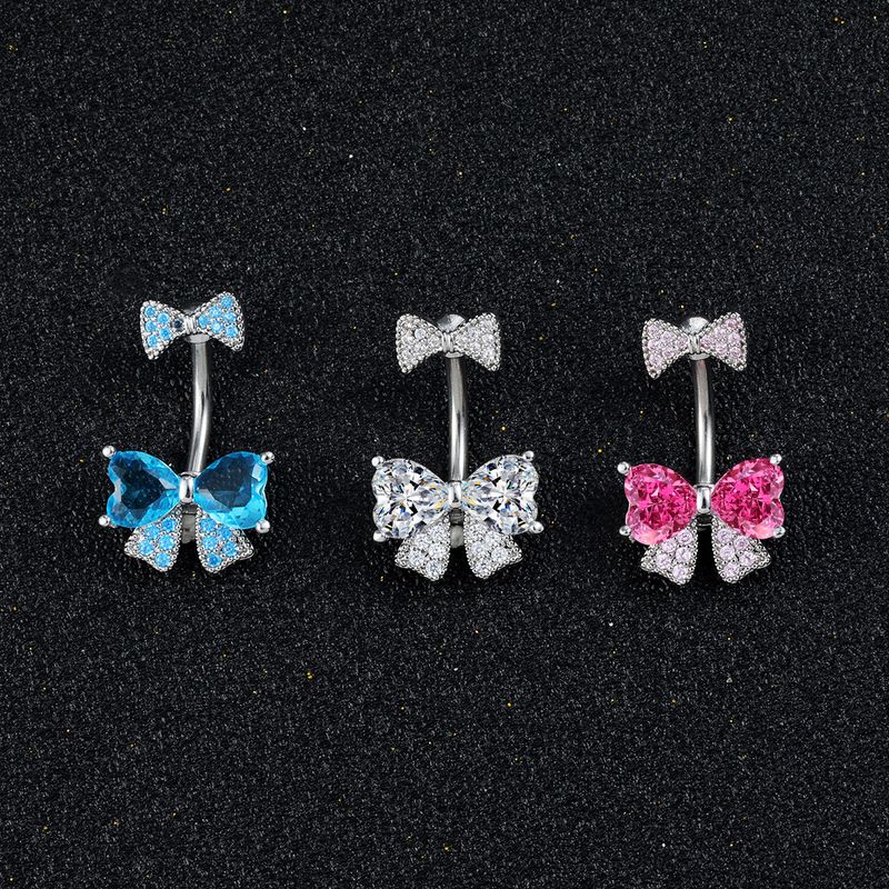 Piercing all'ombelico con fibbia a farfalla, super scintillante, con diamanti, stile piccante, stile alla moda._voghion.com