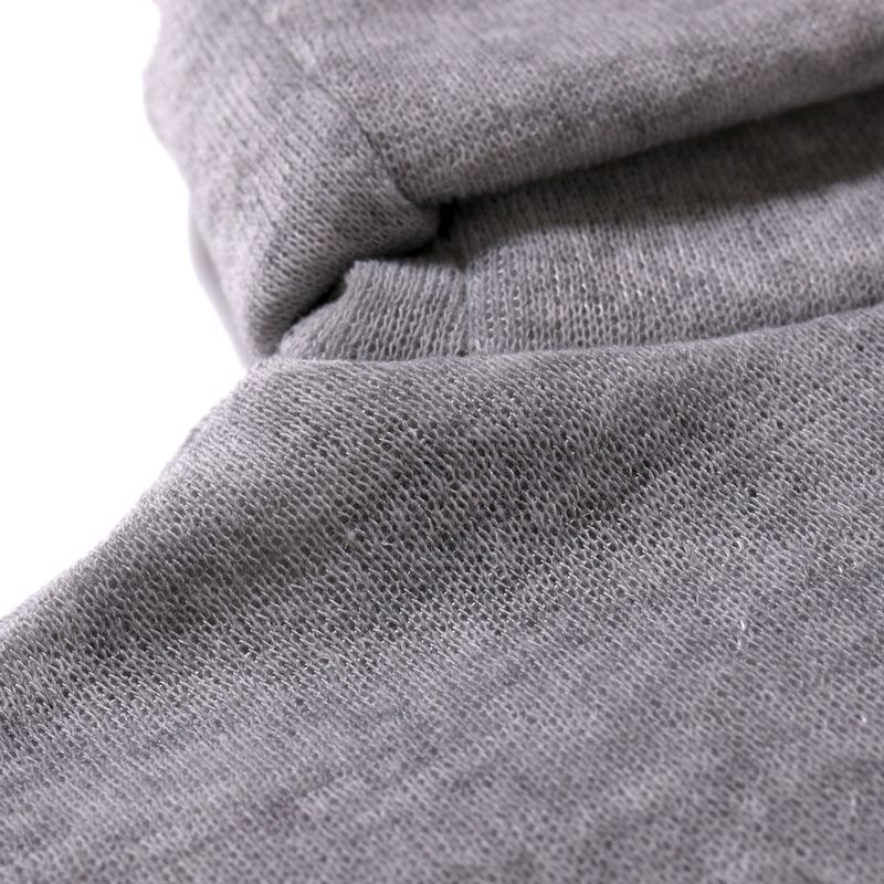 Autumn And Winter Hoodie Men Solid Color Plus Fleece Pullover Turtleneck T-shirt Primer Fleece Hoodie Men_voghion.com