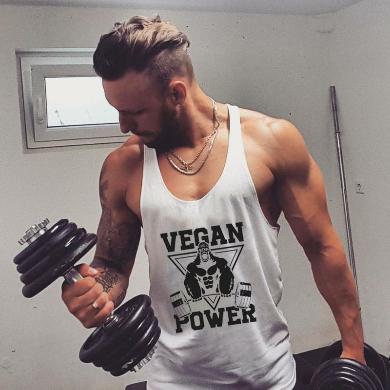 Sport Workout Casual Bedrukt Snel Droog Ademend Split Spier Trendy Fitness Tanktop_voghion.com