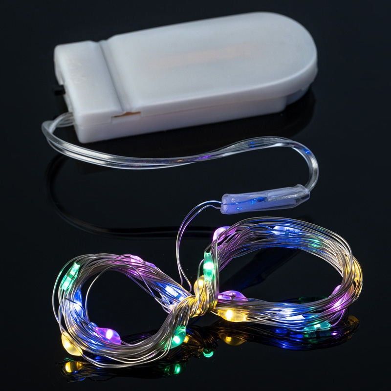 LED-Lichterketten für Geburtstagstortendekorationen – 1 m/2 m Lichterkette mit 3 Beleuchtungsmodi (10/20 LEDs pro Packung)_voghion.com