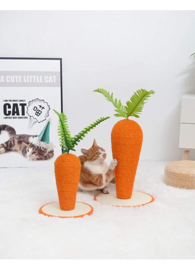 Cat Climbing Rack Cat Scratching Board Cat Scratching Column Cat Toy Pet Cat Sisal Large Carrot Pet Supplies Wholesale_voghion.com
