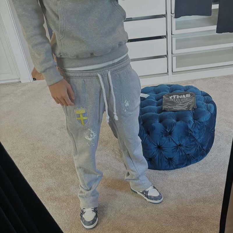 Men's Clothing Trendy Y2K Embroidered Print Sweatshirt & Jogger Set - Streetwear Casual Outfit For Men & Women (Multiple Colors/Sizes)_voghion.com