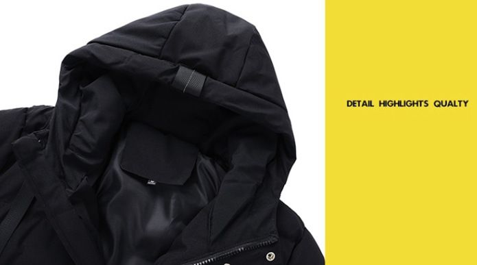 Herrenbekleidung Winter Europäische und amerikanische Herren Dicker warmer mittellanger Kapuzenmantel US-gestickte Buchstaben Lose Jacke Herren_voghion.com