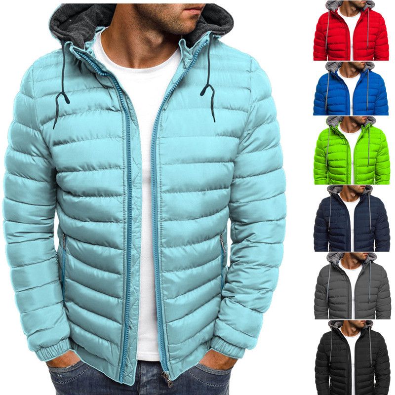 Europe, America, Autumn And Winter New Foreign Trade Padded Jacket, Solid Color Padded Jacket, Simple And Atmospheric Men's Padded Jacket_voghion.com