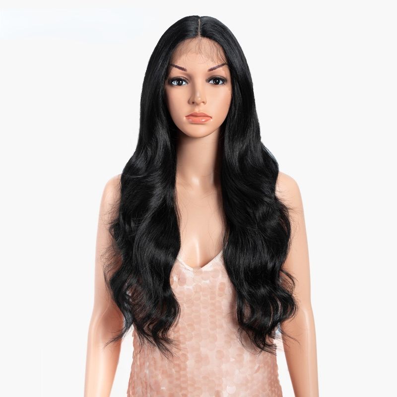 Haarverlängerungen & Perücken Rebecca Front Lace Perücke Haarperücken Damen Big Wave langes lockiges Haar Chemiefaser heiße Perücke_voghion.com