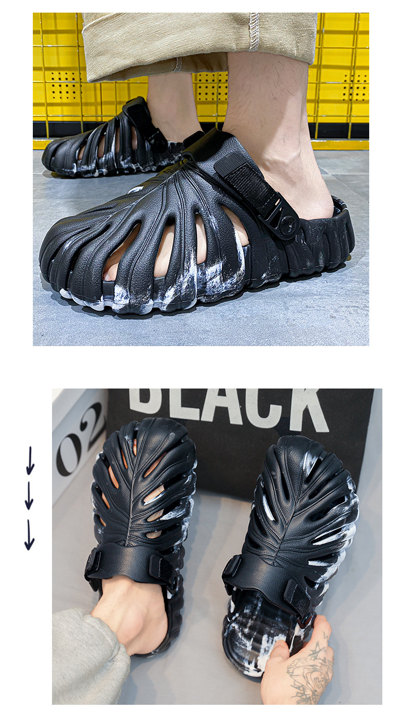 Pantofole in bambù con retro tartaruga per la casa di Summe, EVA, a prova di odore e sensazione fecale, scarpe perforate con fondo morbido_voghion.com