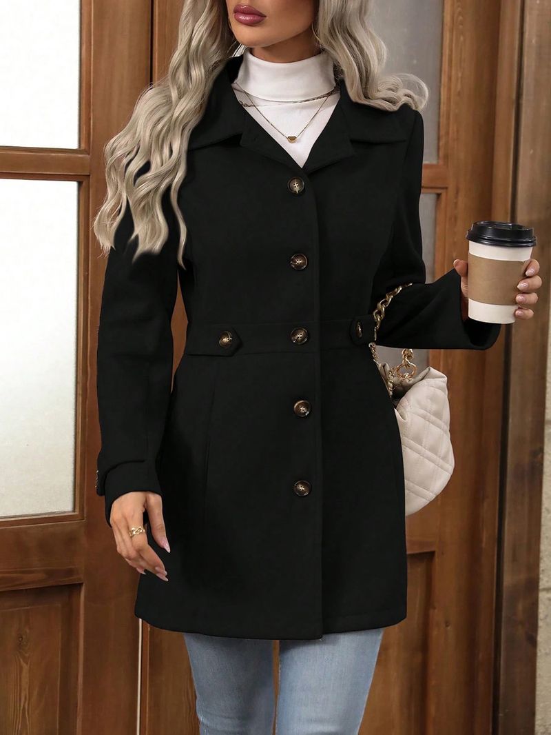 2025 Autumn Winter Lapel Women's Woolen Suit Slim Fit Elegant Coat Jacket_voghion.com