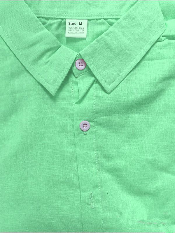 Pulse 2025 Foreign Station Long Sleeve European And American Cotton Linen Solid Color Men's Youth Casual Shirt_voghion.com