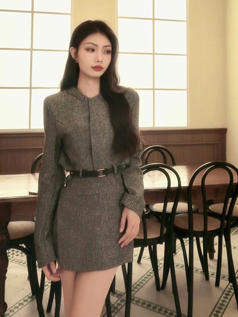 Tendenza di quest'anno: abito profumato da dramma coreano, abito da donna di alta gamma, set di abiti invernali in stile francese._voghion.com