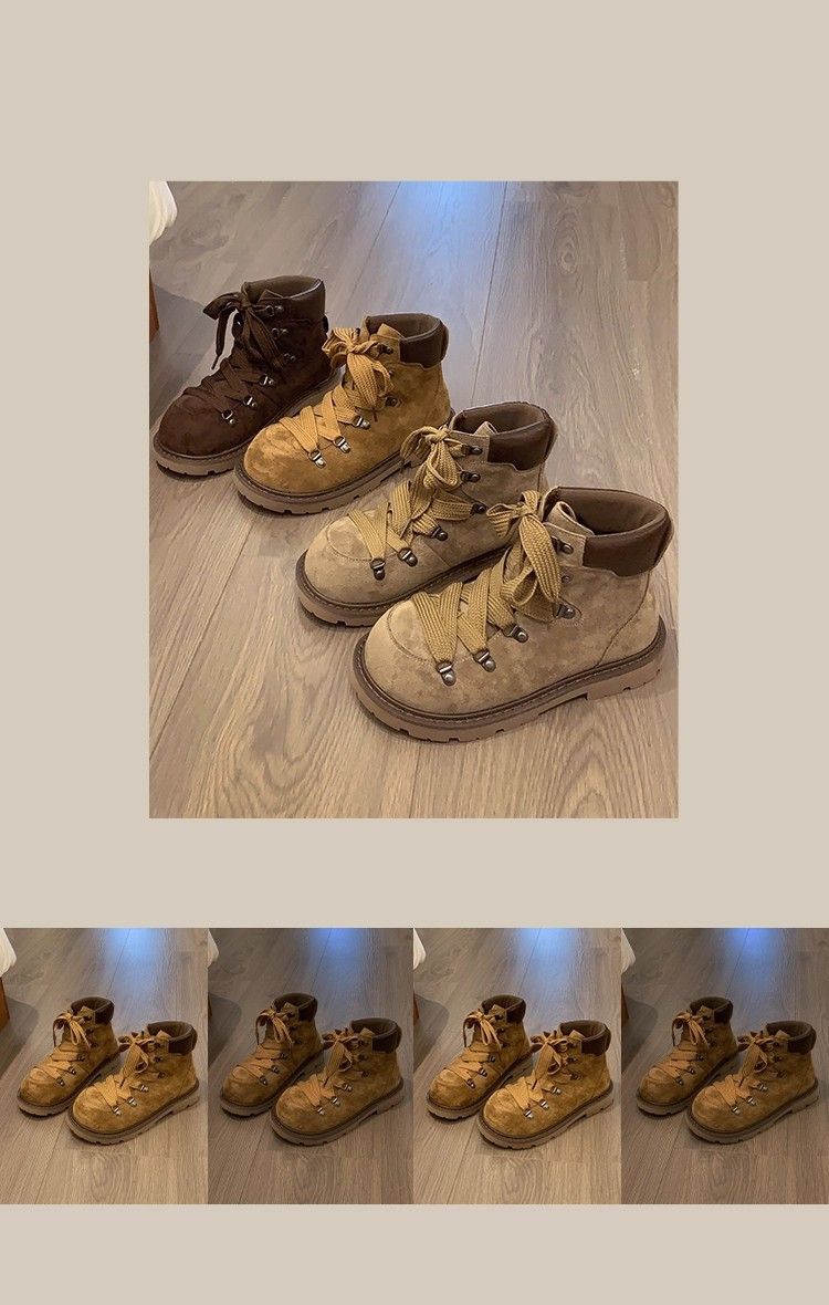 Botas Martin con cordones para mujer, otoño/invierno 2025, nuevas botas de motociclista para senderismo y realce de altura._voghion.com