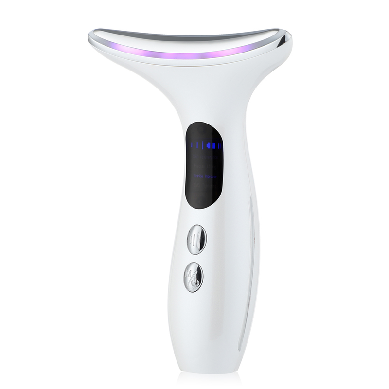 2024 Nacke Ansikte Skönhet Device 3 Färger Led Photon Therapy Rotera Reducer Dubbelhaka Anti Rynkor Ta bort Hudvård_voghion.com