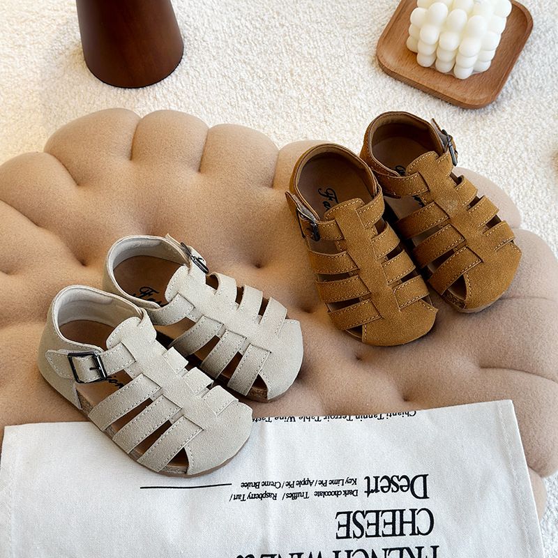 Sandali da spiaggia romani Birkenstoc per bambini, con suola morbida, stile coreano, estate 2025, nuovi, punta chiusa_voghion.com