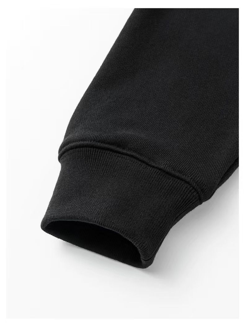 Premium Anti-Falten Air Layer Rundhals-Sweatshirt – Schwerer Unisex-Pullover aus Baumwolle (S-XXL, Schwarz/Hellgrau/Creme, Relaxed Fit)_voghion.com