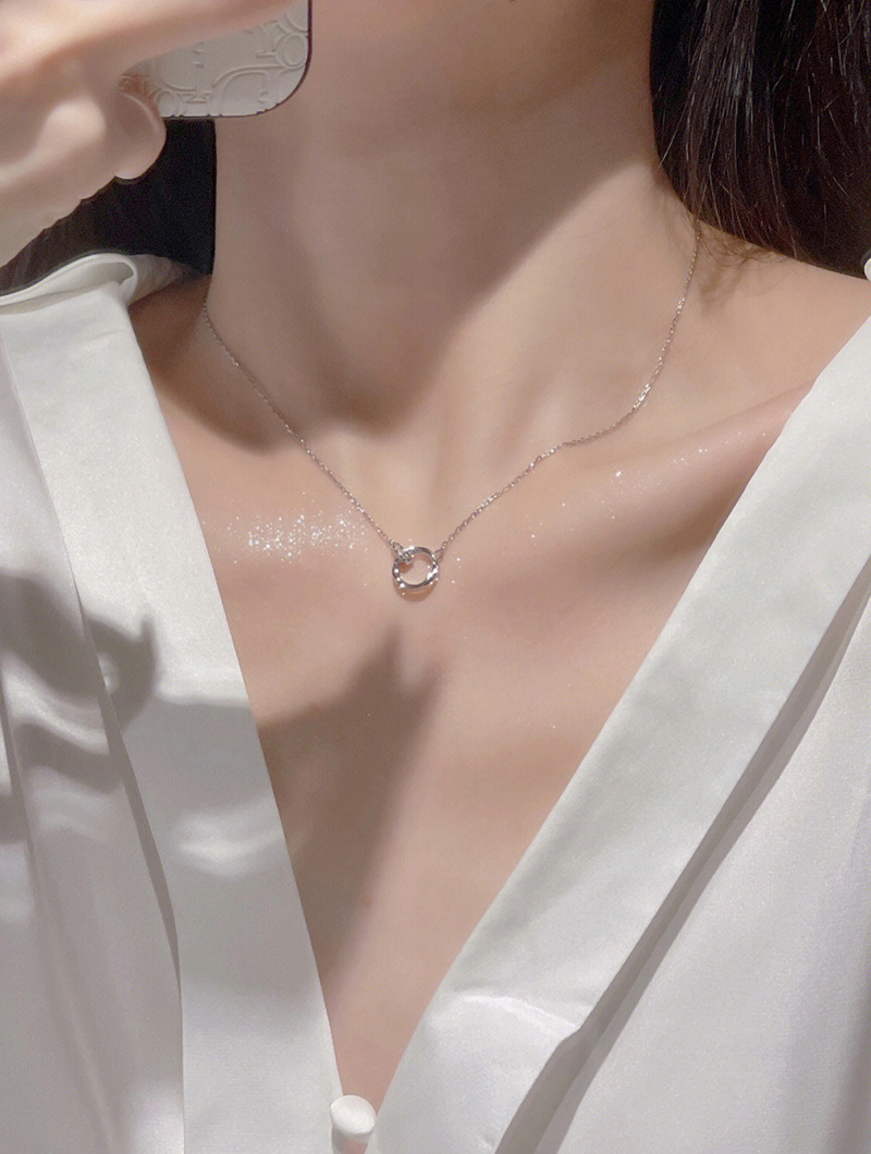 Collier pendentif cercle, bijoux, breloque circulaire, collier géométrique_voghion.com