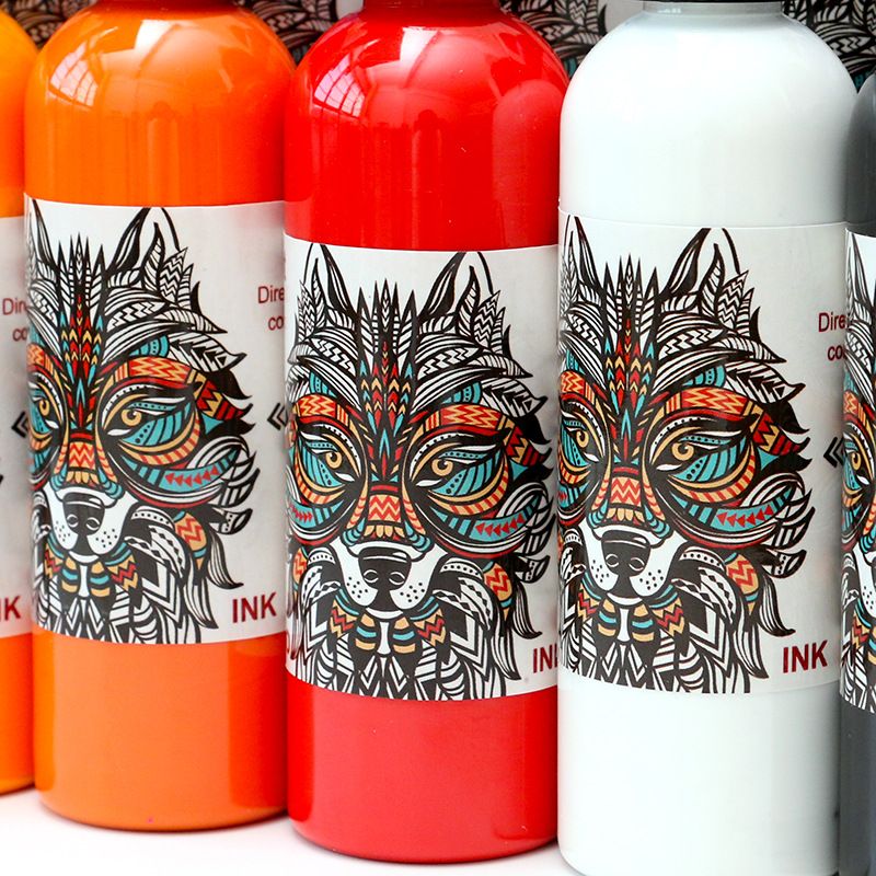 120 ml 14 Farben Wolfskopf Tattoofarbe_voghion.com