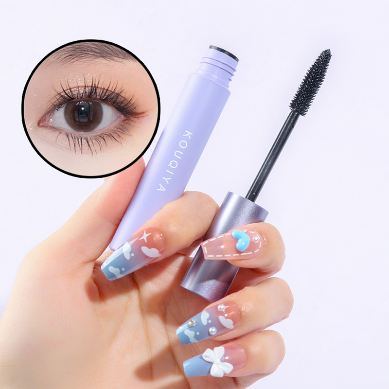 Mascara noir 4d en Fiber de soie, imperméable, Volume supplémentaire, résistant aux taches, bouclage, allongement des cils_voghion.com