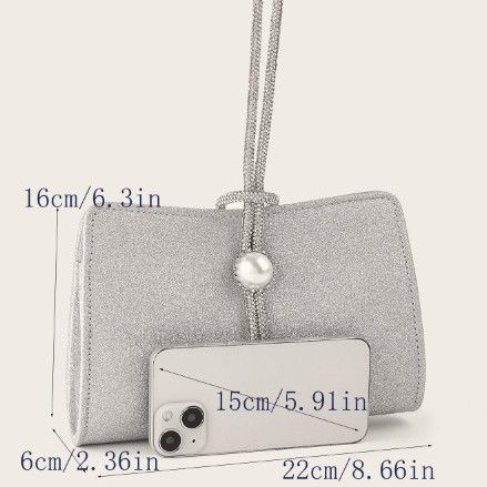 Frauen Abendkleid Tasche Dekorative Perle Strass Premium Mini Handtasche Für Hochzeit Geburtstag Party_voghion.com